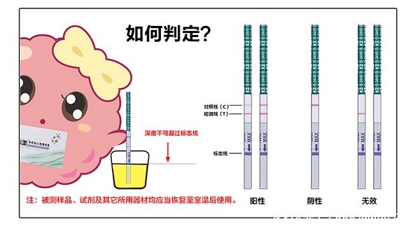 排卵試紙?jiān)趺纯磮D解，觀察這個區(qū)域的線條顏色(顏色都深在排卵)