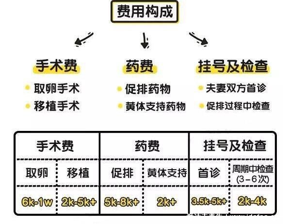 試管嬰兒的全部費用大概是多少，3-5萬一個周期費用不等