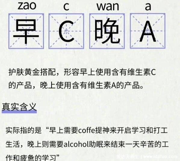 早C晚A什么意思網(wǎng)絡(luò)用語(yǔ)，一種護(hù)膚搭配以及一種生活方式(2種含義)